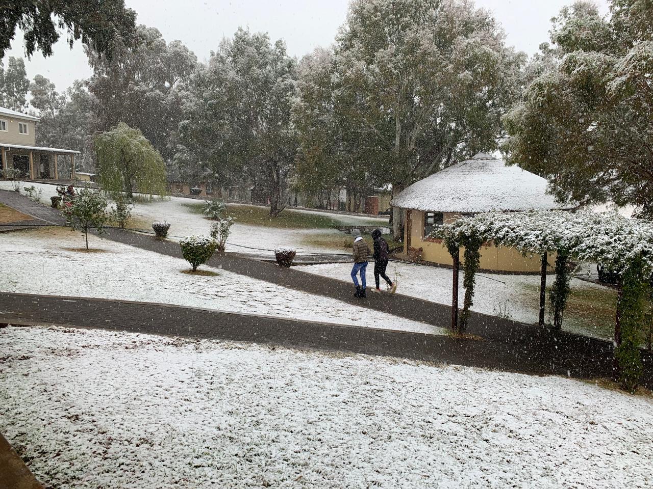 snow at the Hlotse Centre